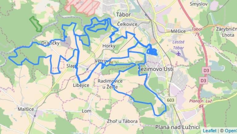TRASA ZÁVODU VE VAŠEM TELEFONU